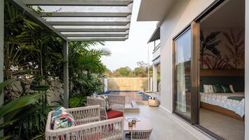 Luxury Villa, 4 Bedrooms, Private Pool, Hill View | Terrace/patio