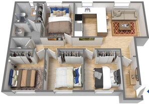 Floor plan - Solo/Couples/Groups 1-10 persons, close to train station, gym & shopping (Auckland)