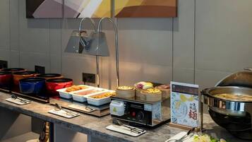 Daily buffet breakfast for a fee