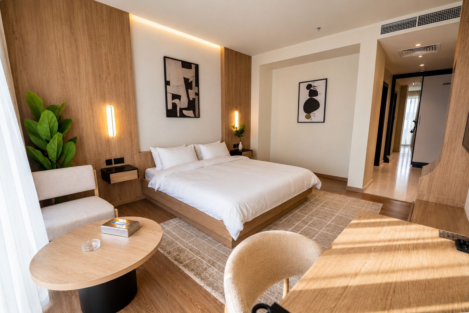 Desk, WiFi, bed sheets
