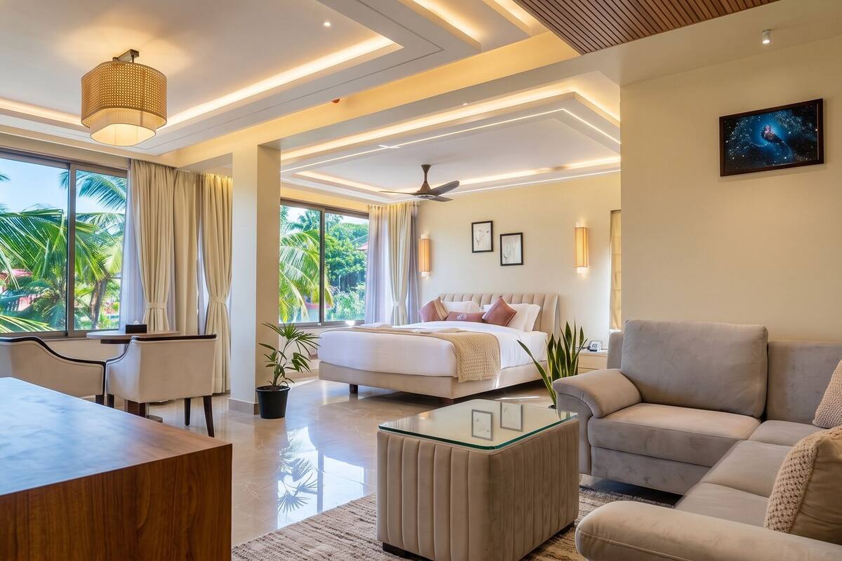 Penthouse, 1 Bedroom, Balcony | Living area