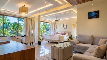 Penthouse, 1 Schlafzimmer, Balkon | Wohnbereich