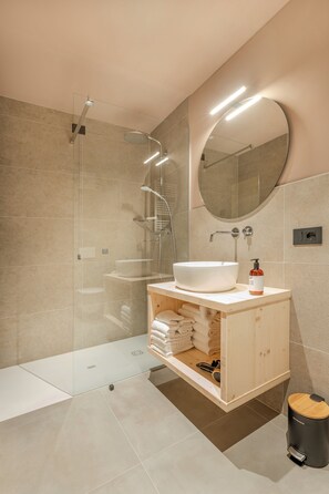 Suihku, ilmaiset hygieniatuotteet, hiustenkuivaaja, bidee