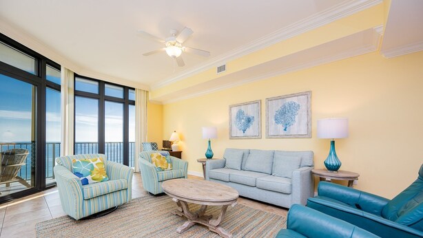 Condo, 3 Bedrooms | Living area - The Oasis 1003 Formerly Phoenix West Ii 1003 3 Bedroom Condo (Orange Beach)