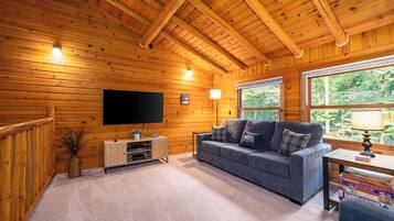 TV, fireplace, offices