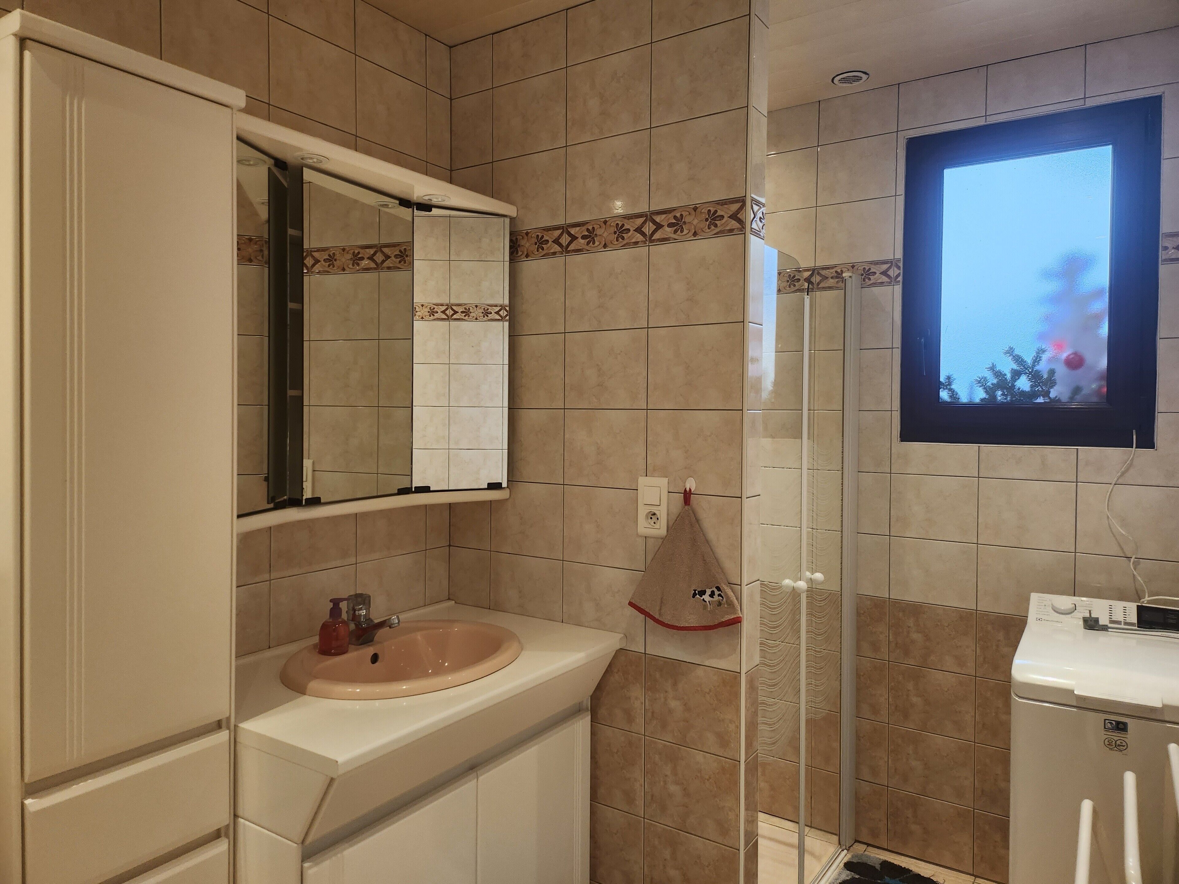 Een douche, een haardroger