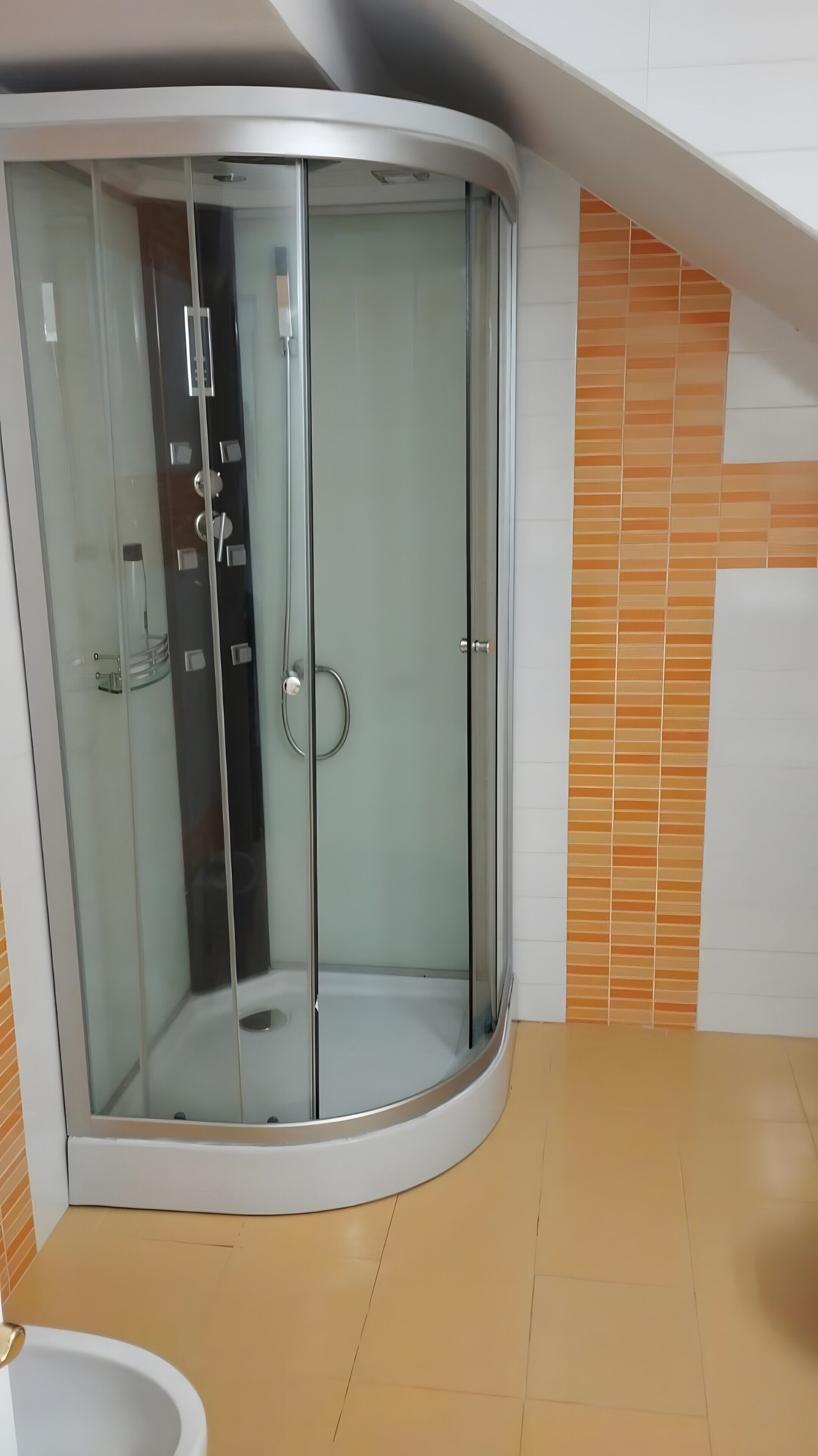 Ducha, secador de pelo y toallas