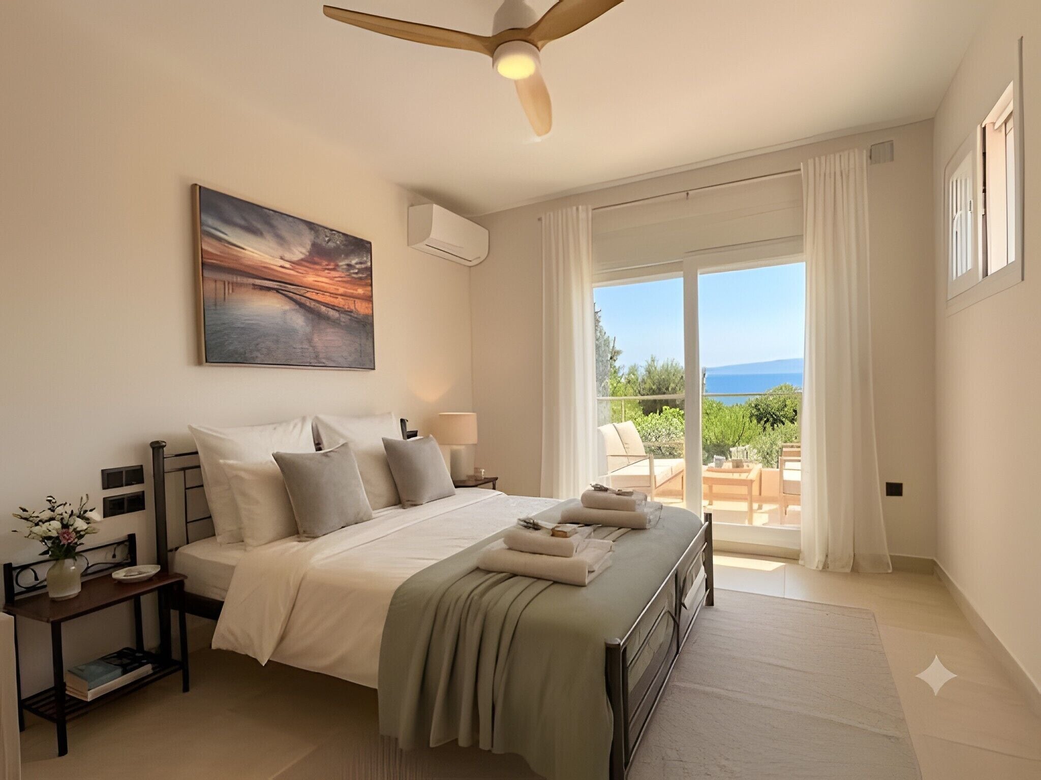 2 bedrooms, iron/ironing board, WiFi, bed sheets