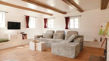 Fernseher, Kamin