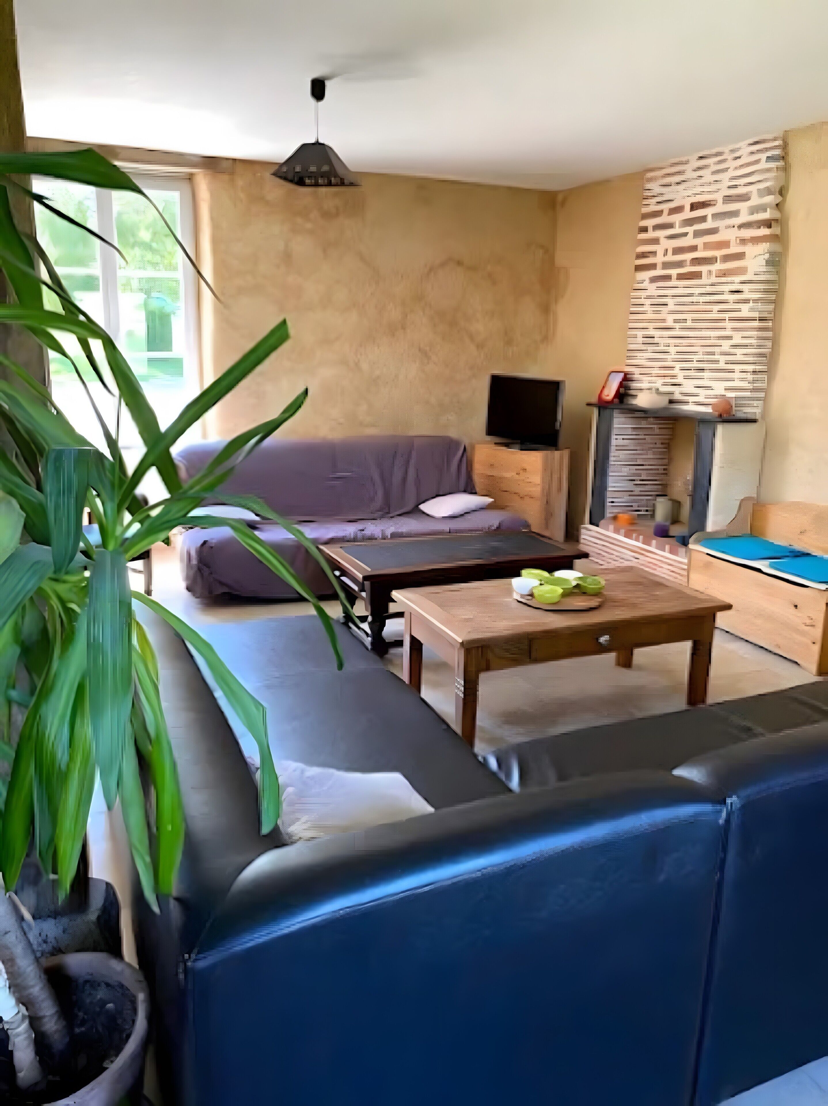 Fernseher, Kamin