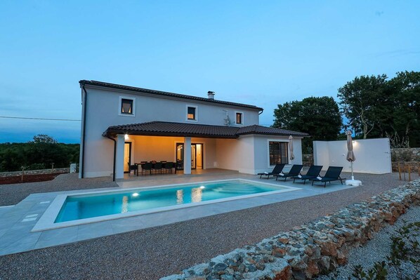 Pool - Holiday house AURORA with private pool (Poljica)