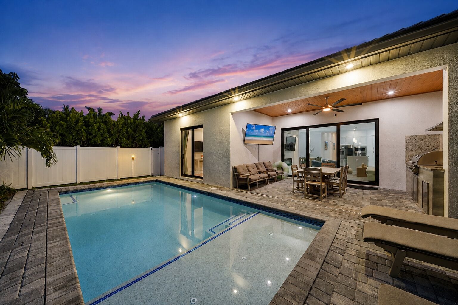 A heated pool