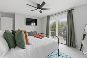 4 dormitorios, tabla de planchar con plancha, wifi y ropa de cama