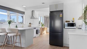 Fridge, oven, stovetop, dishwasher