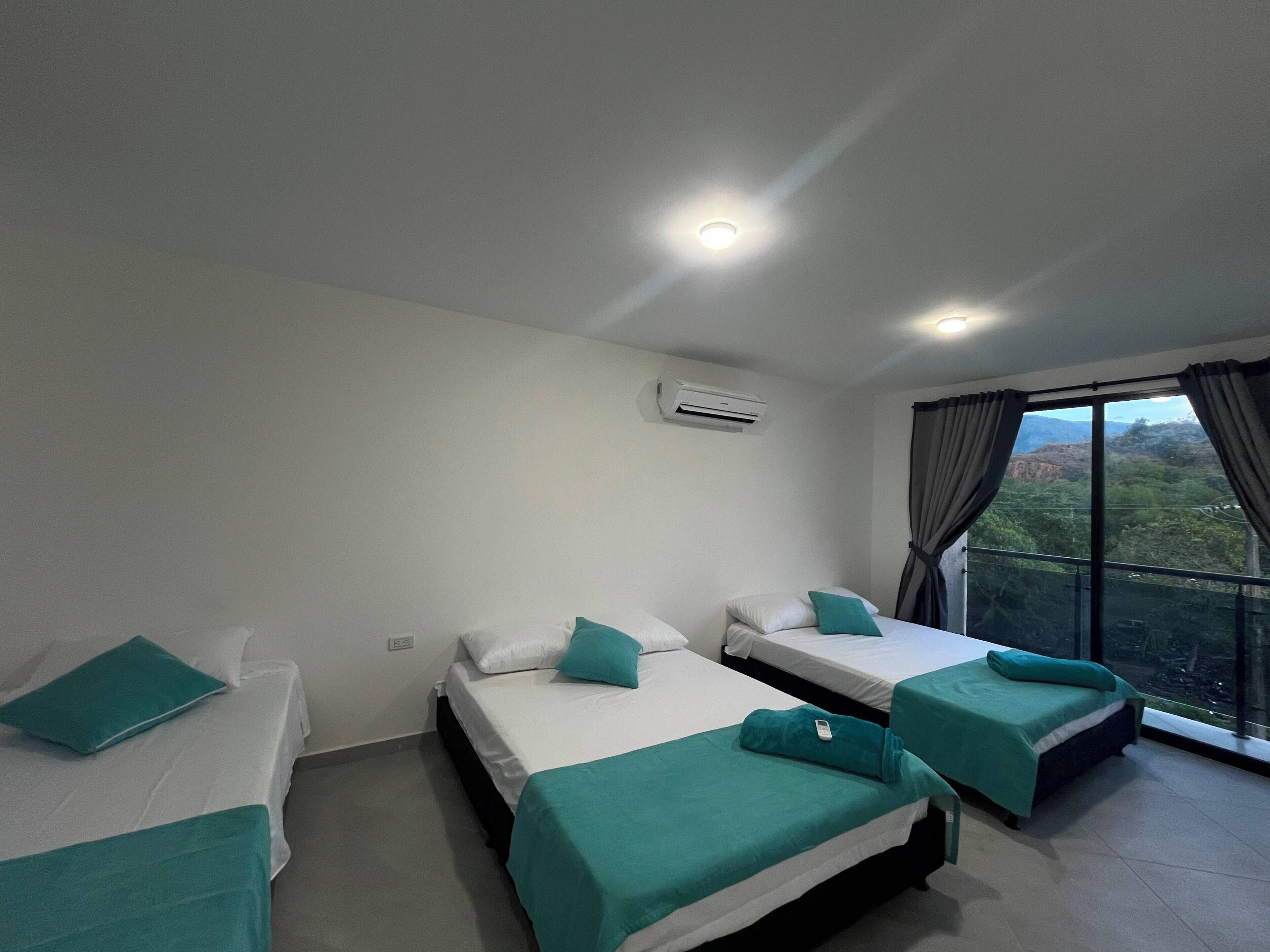 Family Shared Dormitory, Balcony, Garden View