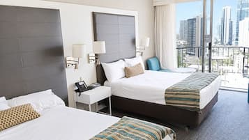 Standard Room, 2 Double Beds, Non Smoking, Partial Ocean View