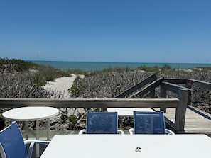 A beachside restaurant with outdoor seating overlooking the ocean. - Beachfront Paradise!
1 Bedroom First Floor Condo (Cocoa Beach)