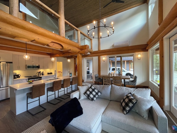 Smart TV, fireplace, video games, books