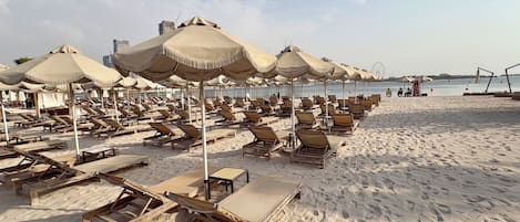 Sun loungers, beach towels