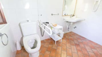 Ducha, secador de pelo, bidé y toallas