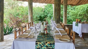 Outdoor banquet area