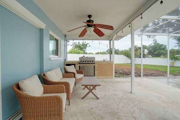 Terrace/patio - Lanai, Golf Views! Extended Sarasota Stay (Sarasota)