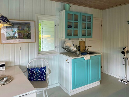 Waterside cabin with boat slips on the Oslofjord