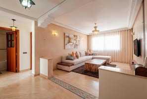 Apartment, Balcony, City View | Living area - Marrakech Centre Chambres avec Balcon (Marrakesh)