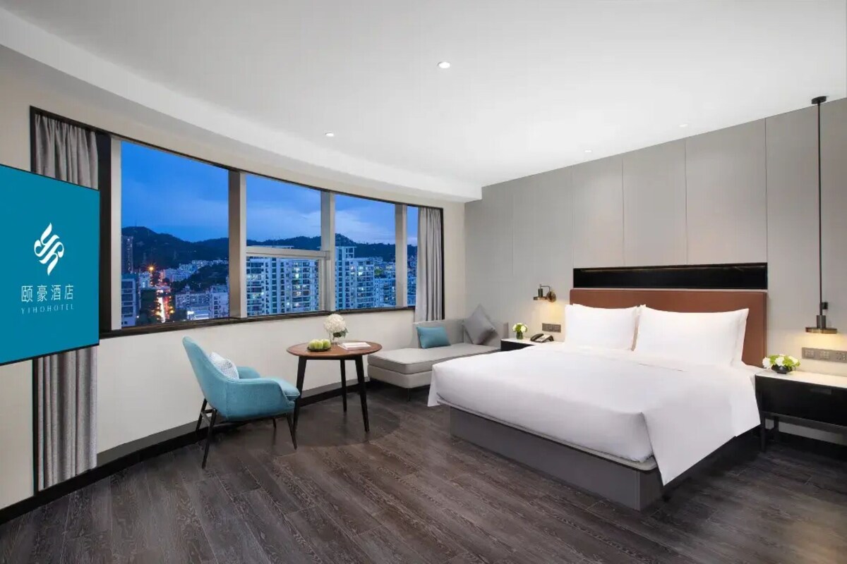 Kamar Single Kota, pemandangan kota | Selimut bulu angsa, tirai kedap cahaya, dan kedap suara