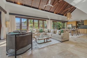 Villa, 3 Bedrooms, Pool View | Living area | 65-inch Smart TV with cable channels, Netflix, streaming services - Mahija Villa by Kozystay - Ungasan (Kuta Selatan)