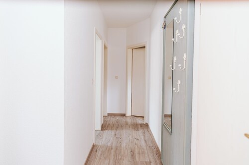 Cozy vacation rental with a view of the Achterwasser and the harbor.