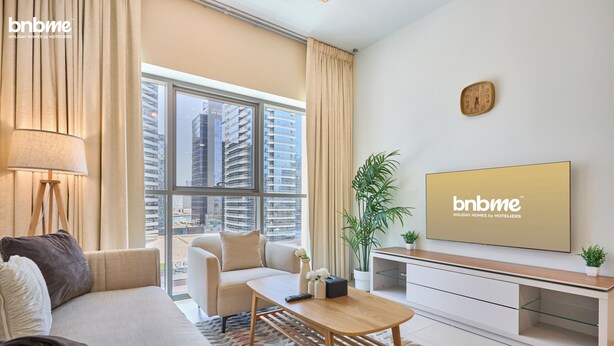 Superior Apartment, City View | Living area - bnbme - BellevueTower 2 - 1BR (Dubai)