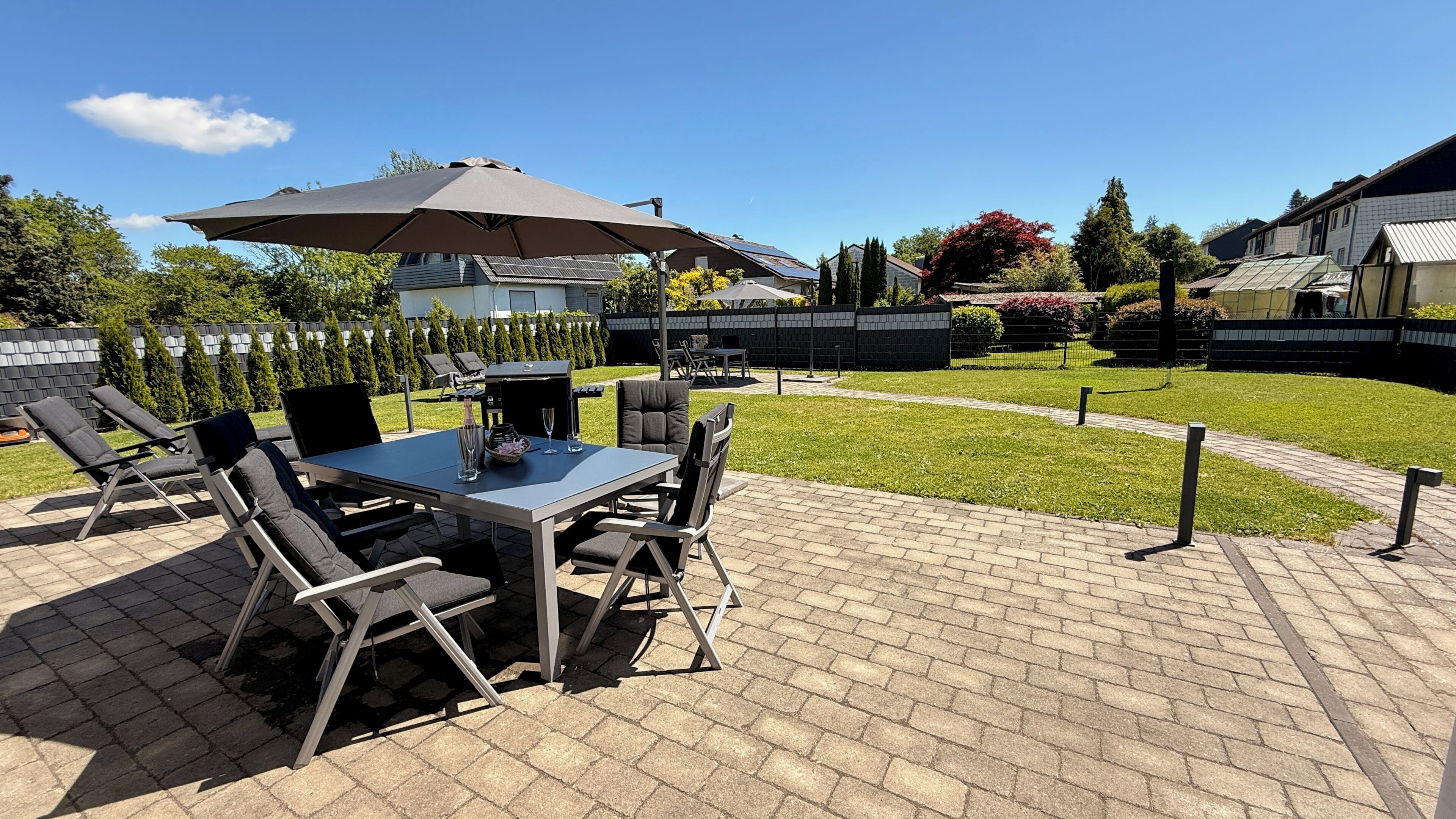 Apartment, 3 Bedrooms, Terrace, Garden View | Outdoor dining