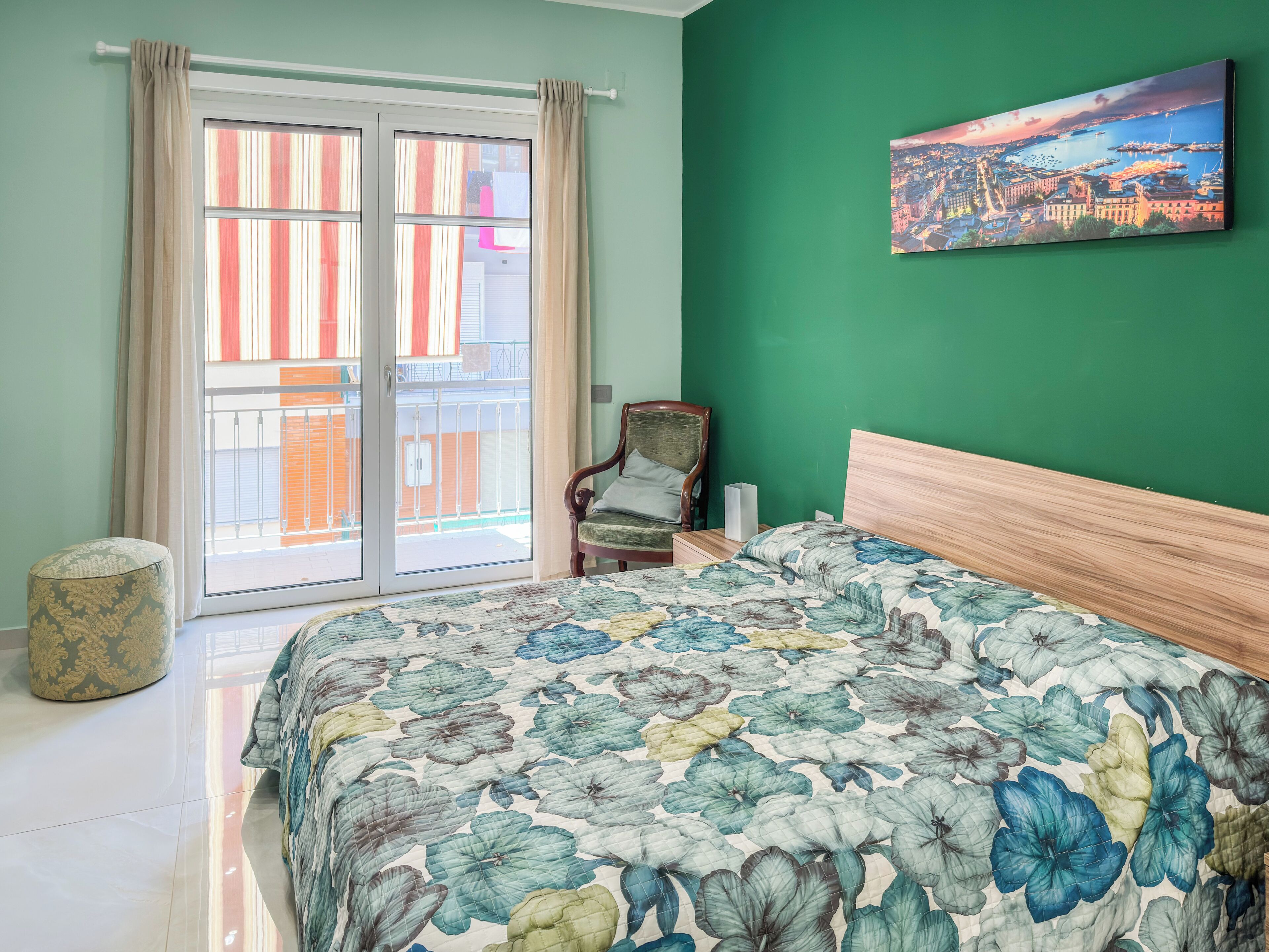 Appartement, balcon, vue ville