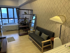 Family Studio | Living area | 32-inch LED TV with digital channels - Revo Aurora Bukit Jalil by LMT (Kuala Lumpur)