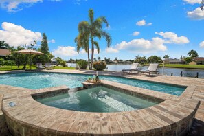 Outdoor pool, a heated pool