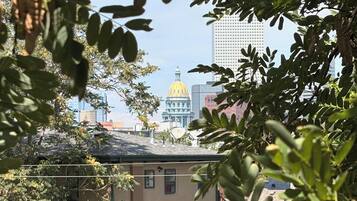 A building with a prominent dome structure, surrounded by trees and other buildings.