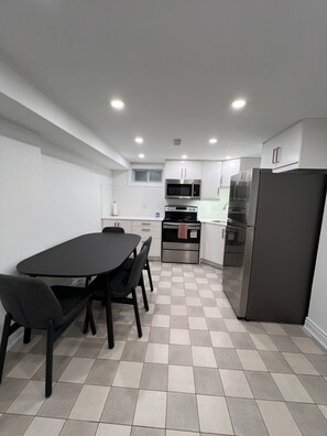 Dining - Spacious 2 Bed Basement Apartment Fully Furnished, Separate Entrance (Toronto)