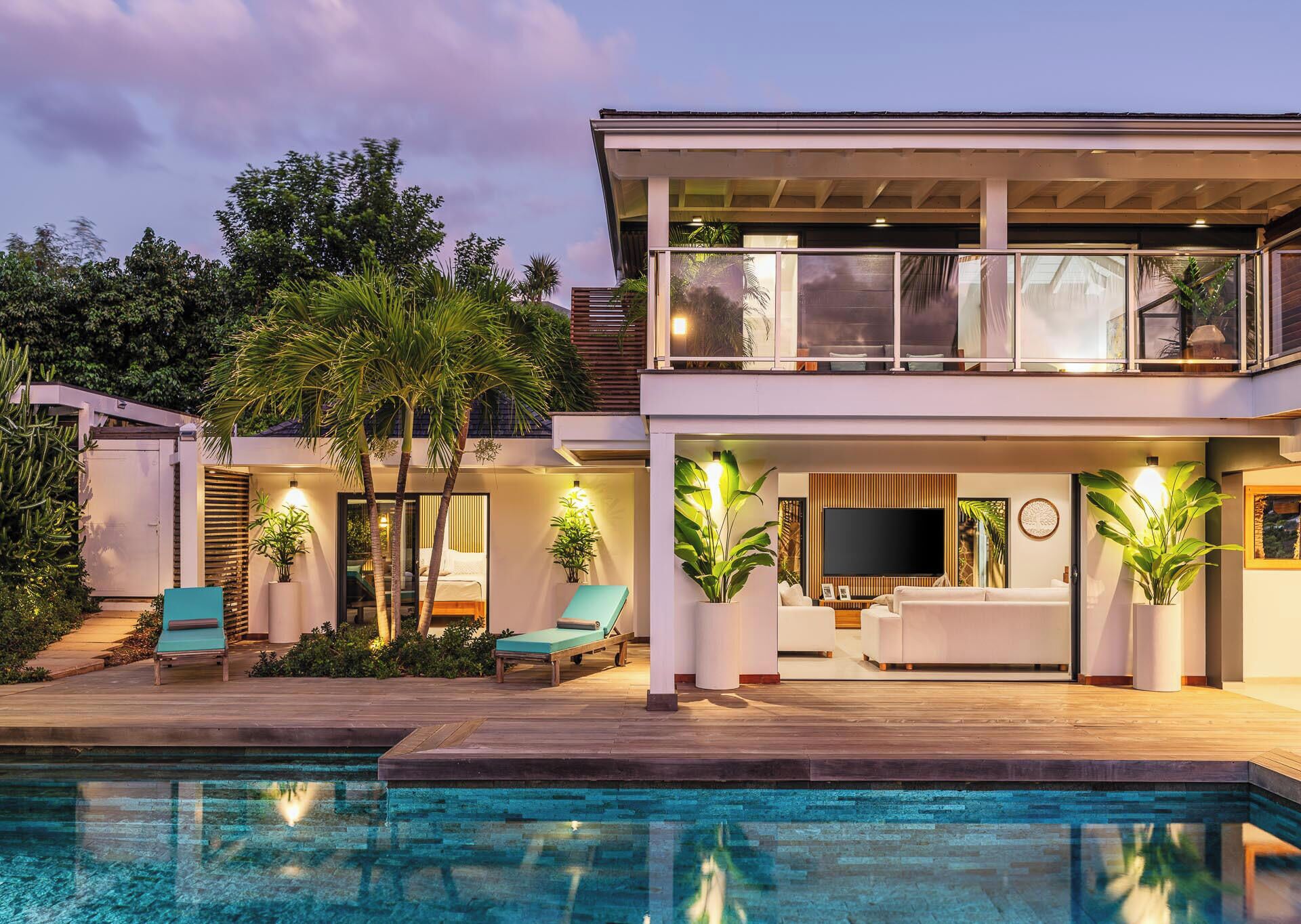 A heated pool