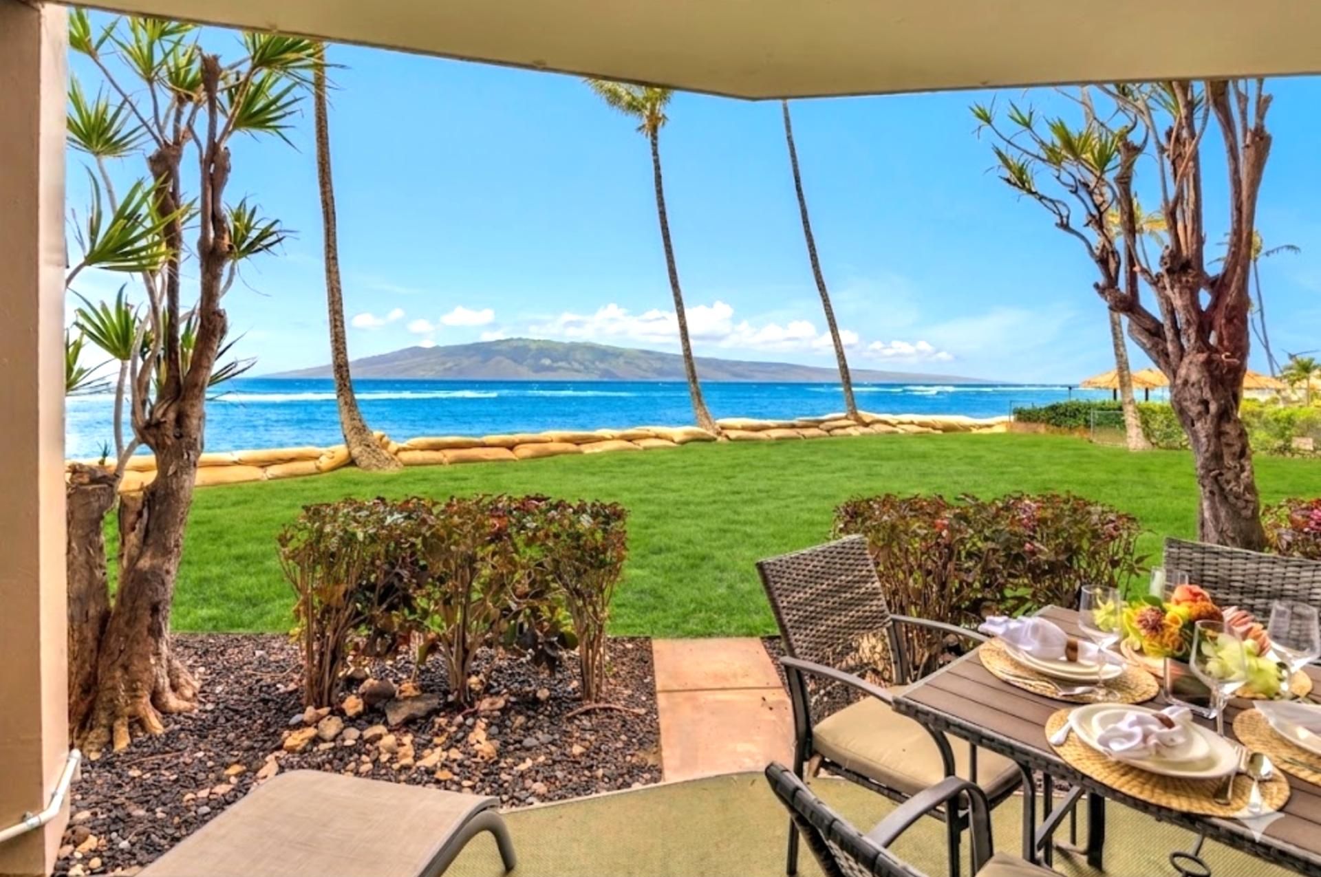 Step onto your private lanai and take in the stunning ocean views 