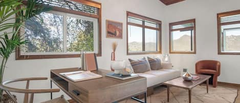 TV, fireplace, offices