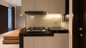 Căn hộ, không hút thuốc, quang cảnh thành phố | Bếp riêng