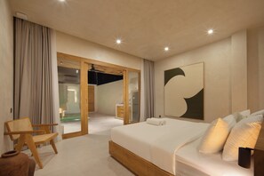 ヴィラ 1 ベッドルーム プライベートプール | デスク、ノートパソコン用作業スペース、アイロン / アイロン台、WiFi (無料)