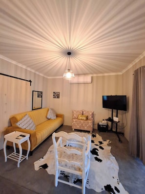 TV, stereo - Rustic Farmhouse Retreat in Cape Winelands, South Africa (Cape Winelands District Municipality)