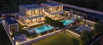 Luxury Two-Villa Estate with Heated Pools, spa & Sea Views