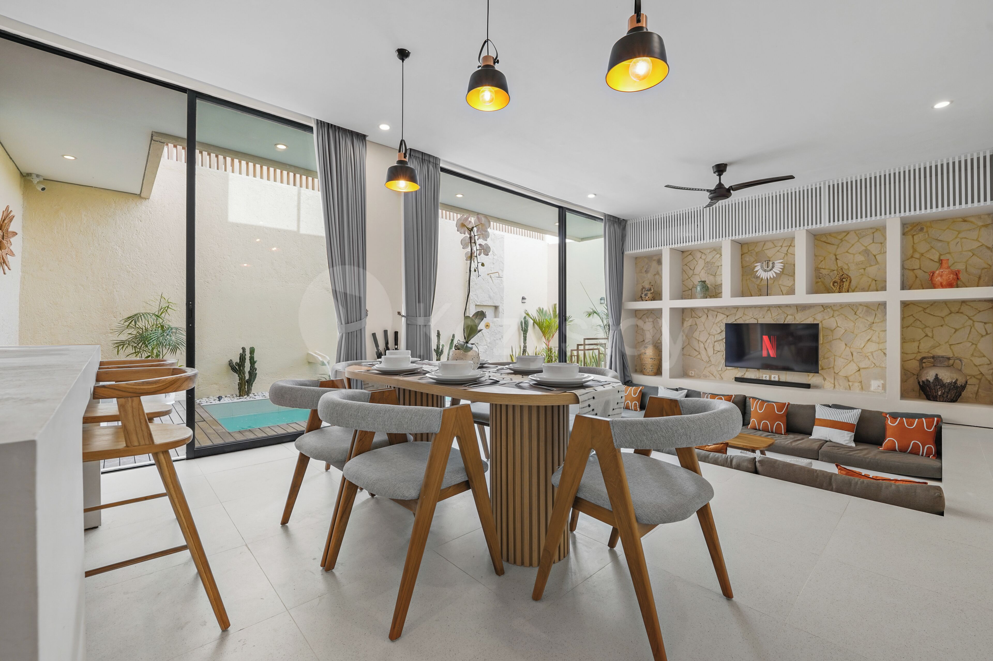 Villa, 3 Schlafzimmer, Poolblick | Esszimmer