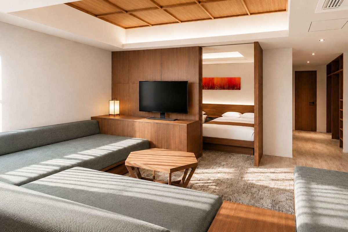 Habitación individual, varias camas, para no fumadores (Superior 1Bedroom Suite with 5 Beds A) | Caja de seguridad en la habitación, wifi gratis y ropa de cama