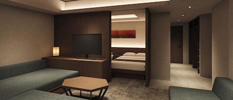 Superior 1-Bedroom Suite with 5 Beds A, Non smoking (2 Double Beds, 1 Sofa Bed (Double),2 Sofa Beds) | In-room safe, WiFi (free), bed sheets