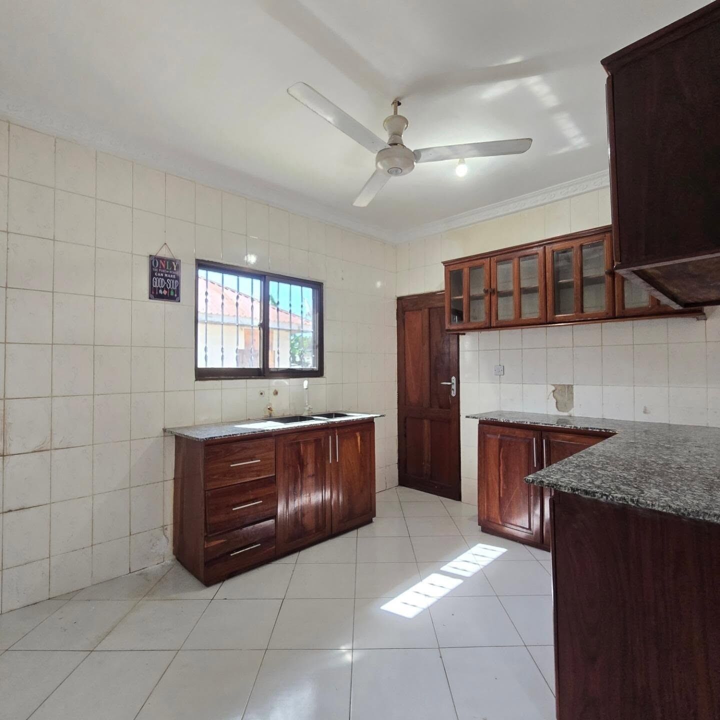 Mini-fridge, microwave, dishwasher, cookware/dishes/utensils