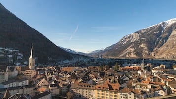 Vue sur la campagne depuis l’hébergement
